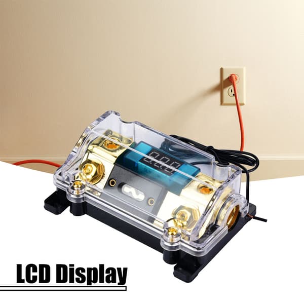 24V 100A Bil Audio Digital Afbryder Sikringsholder Distributionsblok med LCD-display