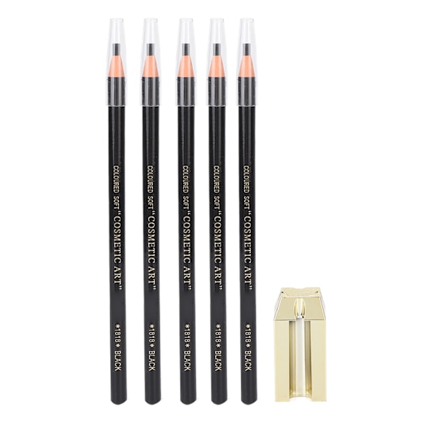 4 i 1 Anknäbb Ögonbrynspenna Väppare Ögonbrynspenna Set Ögonbrynsmakeup Kosmetiska Formningsverktyg Svart Ögonbrynspenna