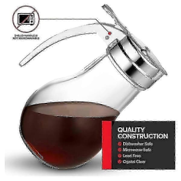 200 ml glassirapsdispenser, droppfri sirapsflaska för lönnsirap, honung, pannkaksmix, socker