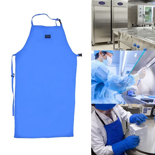 Säkerhets CryO Förkläde Kryogeniskt Ultralågt Temperatur Förkläde Kväve Skyddande Blå (100*65.5cm)