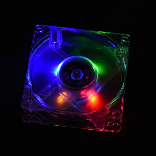 80mm LED Lys 12V 4Pin Lydløs PC Kabinet Køleventilator Computer Køler Farverig
