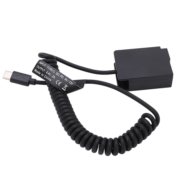 Type C DMWDCC8 Fuldt Dekodet Dummy Batteripakke Koblingsadapter med Fleksibelt Fjederkabel til G5 Kamera