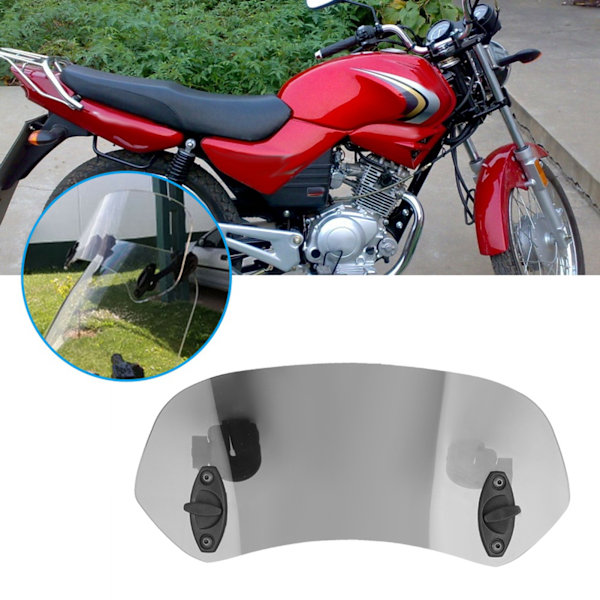 Justerbar Clip-On Vindruta Vindavvisare Vindrutestillbehör för Motorcykel Tawny