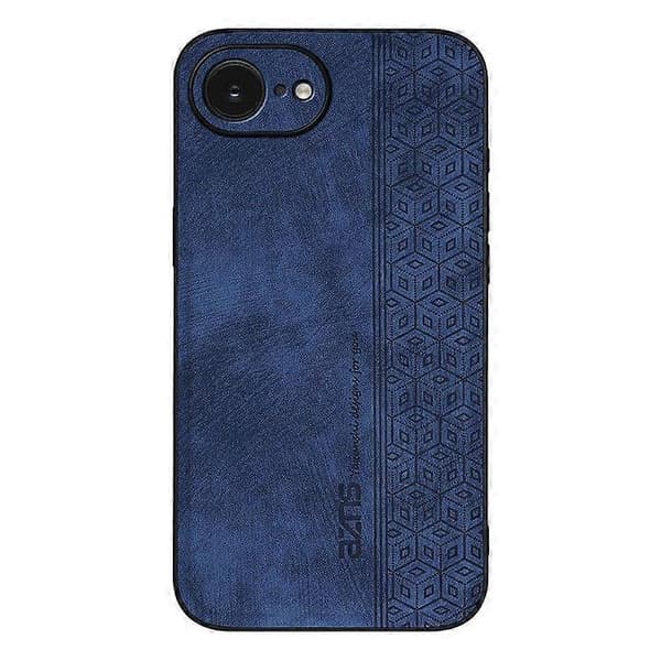 【03】For iPhone 16e Case Protective PU Leather Covered TPU Phone Case Blue
