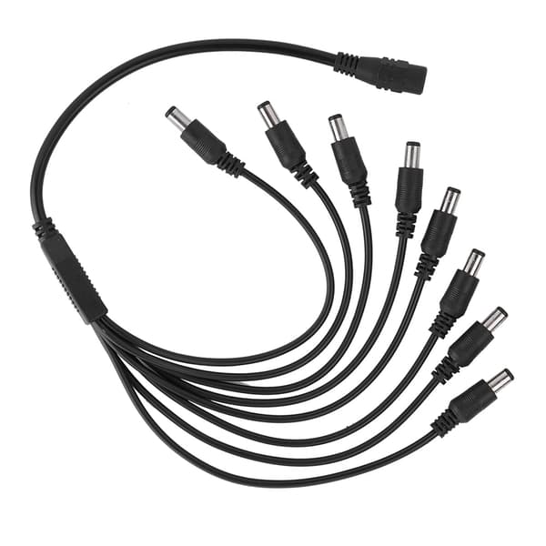 5,5x2,1 mm 1 Hon till 8 Hanar Strömfördelare Adapterkabel Förlängning för CCTV-kamera