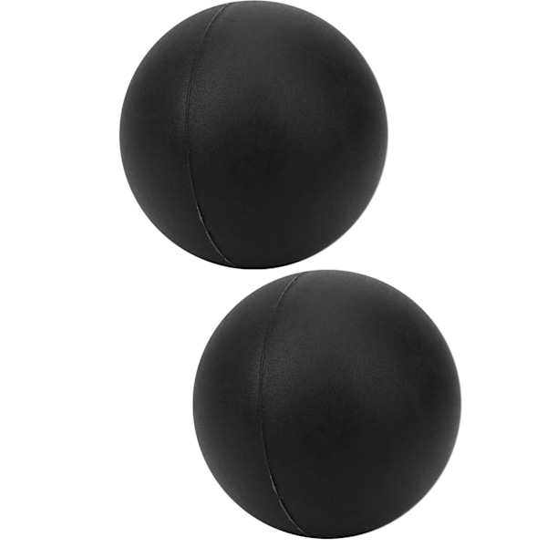 2 st Silikagel Massageboll Yoga Fitnessboll för Smärtlindring Stressavlastning Triggerpunktsbehandling Svart