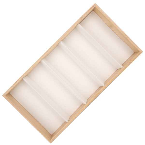 5 Fack Glasögon Förvaringslåda Träskydd Solglasögon Displayfodral Smyckesorganisatör Beige