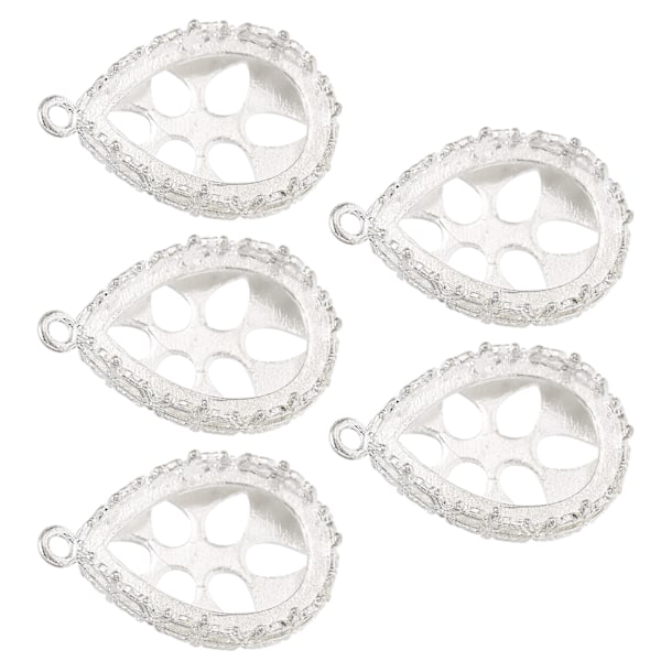 5 kpl Alloy Riipus Pohja Korujen Valmistus Riipus Kehys Hartsimuotit Riipus Tarjotin DIY-käyttöön