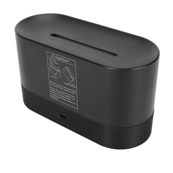 Eterisk oljediffuser 180ml USB Flamlampa Fin Mist Aromaterapi Diffuser Luftfuktare för Sovrum Vardagsrum Kontor Svart
