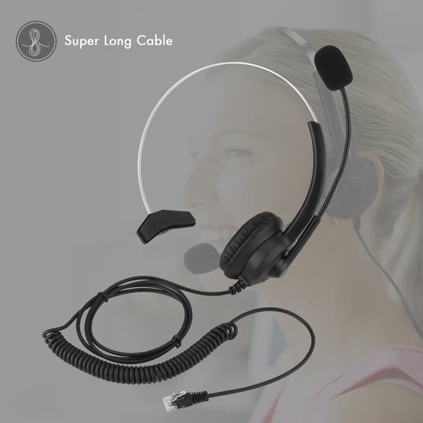 Støjreducerende Call Center Headset Behagelig at bære Telefon Headset - Krystalstik