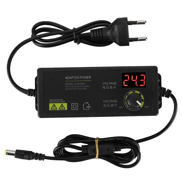 LED Display 3A/9-24V Output Justerbar Strømadapter med Flerlagsbeskyttelse