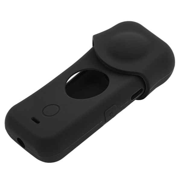 Urheilukameran suojakotelo Insta360 One X2:lle, pölytiivis silikoninen ammattimainen toimintakameran kehys kaksoisvarmistuksella, musta