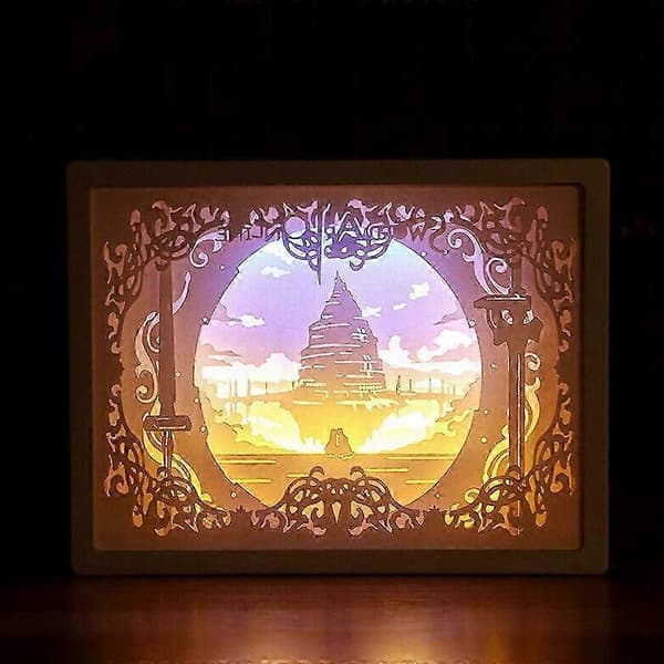 21 cm sengelampe med papirklip LED-lampe bordpynt rum dekorativt billede Style 1