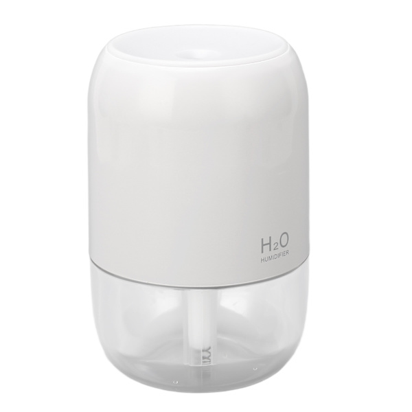 200ml Aromaterapi Diffuser Aroma Diffuser Aromaterapimaskin Mist Luftfuktare med 7 Färgglada Stämningsljus för Hushåll Sovrum Bil Skrivbord Vit