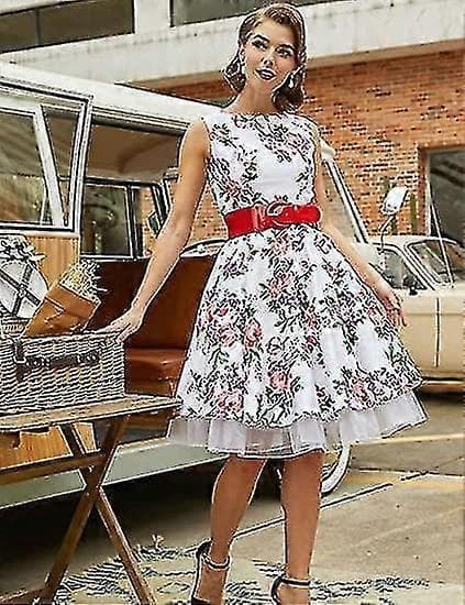 50'er underkjole Rockabilly kjole Crinoline Tutu underkjoler til kvinder - Snngv White XL