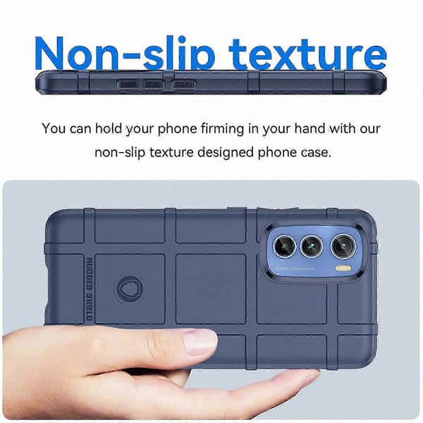 Heltäckande stötsäkert TPU-skal för Moto Edge 30 Rugged Protective Phone Shell Blue