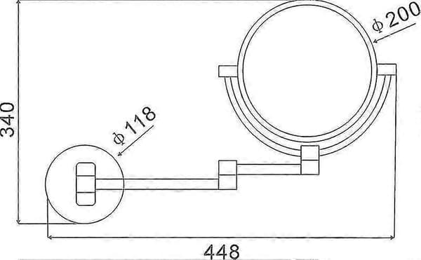 10x LED-valaistu seinäpeilikaapeli Zirconium Golden 5X