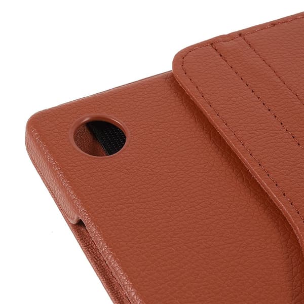 【03】Samsung Kompatibel med Galaxy Tab A11+ 360 Litchi Etui - Brun Dark blue