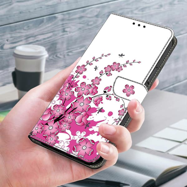 【03】For Samsung Galaxy A52 4G/ 5G/ A52s 5G Case Pattern Print Flip Folio Leather Phone Cas Flower Vine