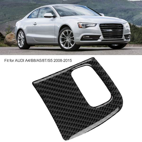 Kolfiber Bil Interiör Nyckelhålsram Skydd Trim Passar AUDI A4/B8/A5/8T/S5 08-15
