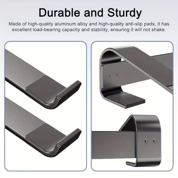 Bärbar datorställ i aluminiumlegering, bärbar och värmeavledande