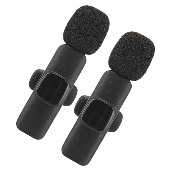 Professionell Trådlös Mygga ABS 2 i 1 Reverb Funktion Mygga Clip On Mikrofon för Smartphone Laptop för IOS