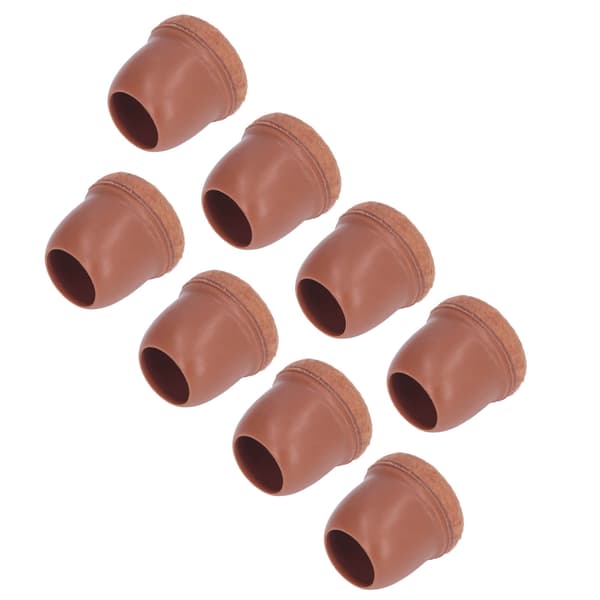 8 st Stolsbensskydd TPE Golvskydd Möbelbensskydd Set Kit för Bord Pall Brun M
