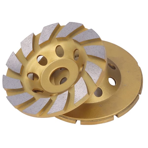 4.5in Slipskiveset Dubbelrad och Turbo Segment Diamantkopp Slipskiva Utan Bricka