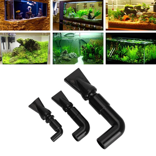 360° Roterande Armbåge Akvarium Anknäbbsmunstycke Akvarium Vattenutloppsrör Pumpbeslag