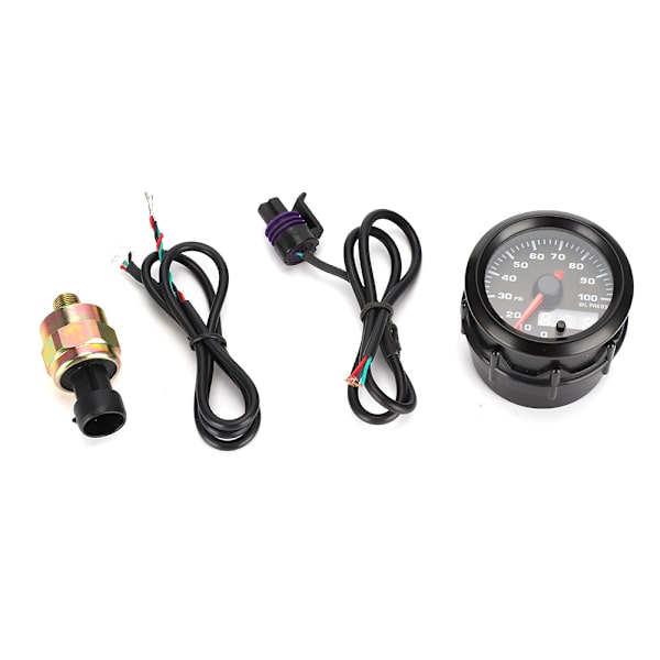 2in 52mm Bil Olietryk Måler Pointer 7-Farver Digital LED Meter med Sensor