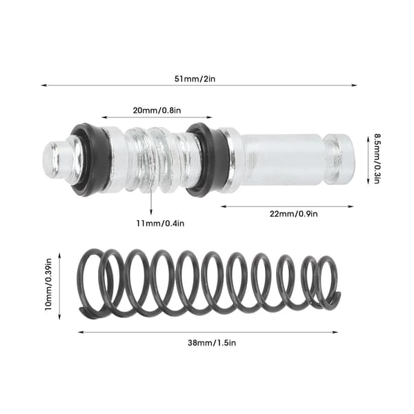 Motorcykel Kobling Bremse Pumpe Reparationssæt - 11mm/0.4in