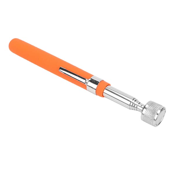 Halkfri Magnetisk Teleskopisk Infällbar Plocksticka Plockverktyg med LED-ljus Orange