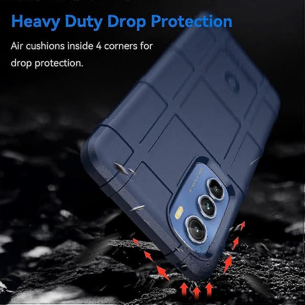 Heltäckande stötsäkert TPU-skal för Moto Edge 30 Rugged Protective Phone Shell Blue