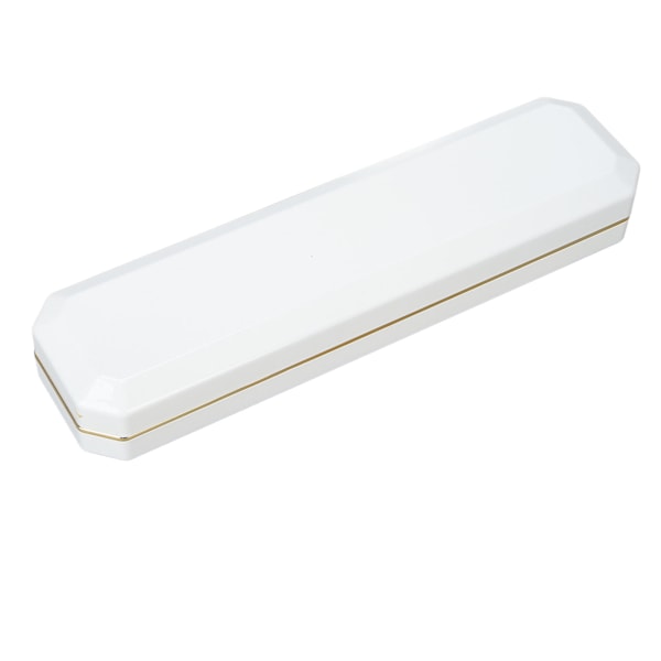 LED Lysende Smykke Gaveæske Ringe Armbånd Bakke Display Opbevaringsetui til Frieri Forlovelse Bryllup Hvid