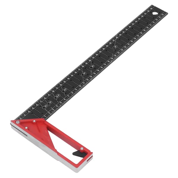 Træbearbejdningsvinkel Multi Vinkel Professionel L Formet Skriverlineal i Aluminiumlegering til Tømrer 40cm / 15.7in