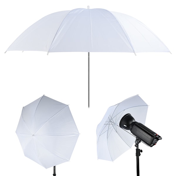 83 cm Gennemskinnelig Hvid Soft Paraply til Fotostudie Flash Lys Diffuser Softlight