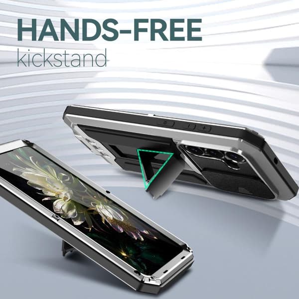 【03】Samsung Galaxy S26+ / S26 Plus 5G Case Cover with R-JUST Sliding Camera Water-Resistant Design Silver