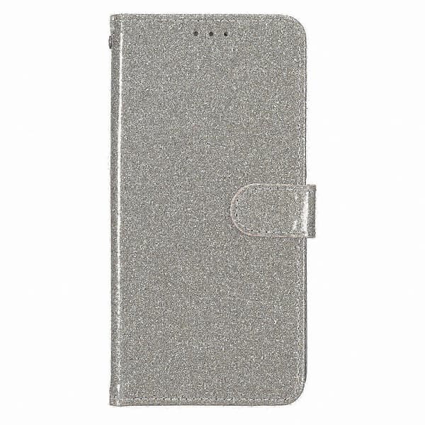 Glitter læderpung etui med stativ til Galaxy A36 5G, ridsefast telefoncover Gold Gold