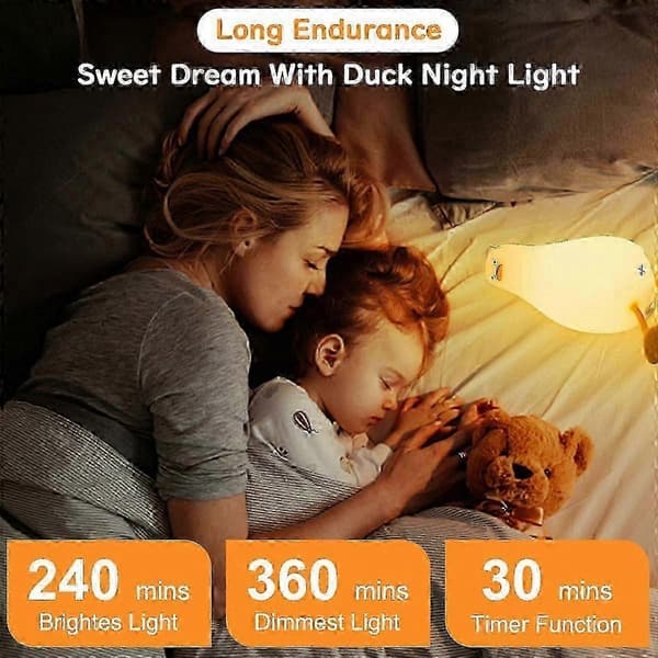 Sød dæmpbar ande-natlampe, blød LED-lampe med gør-det-selv-gavemulighed