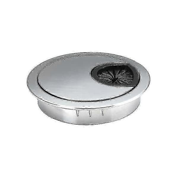 Työpöydän johtoreikäpeite - Työpöydän grommet ja pöydän kaapeliläpivienti silver 53mm