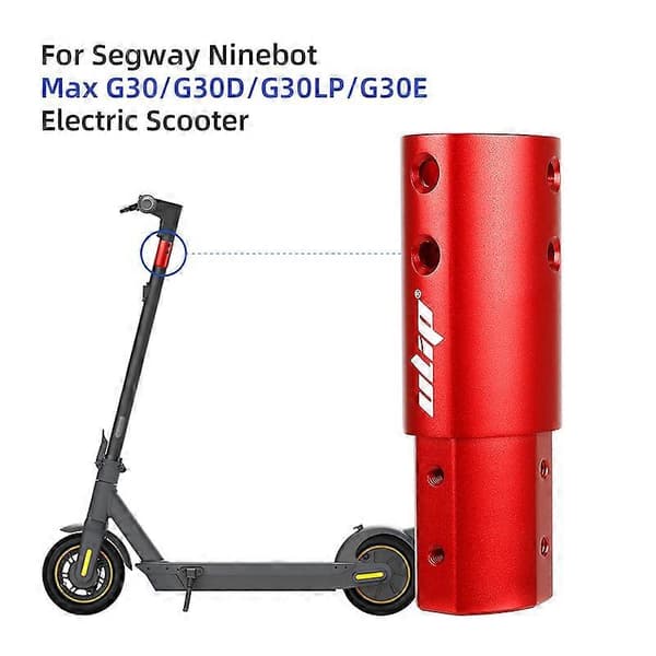 【03】Scooter Aluminium Främre Stång Förlängningsrör Balk Justerbar Höjdökning För Ninebot Max G30/G30D/G30LP/G30E TillbehörCJY Black for Max G30