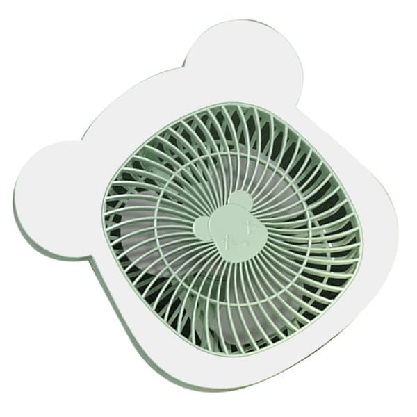 Mini Natlys Ventilator USB Genopladelig Hængeventilator Kontor Hjem Kollegium Skrivebord Mini Lydløs Ventilator Grøn