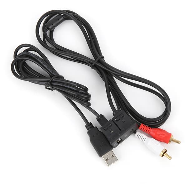 3,5 mm 1 m forlængerledning USB AUX Stereo hun til 2 RCA han kabel til bil båd motorcykel