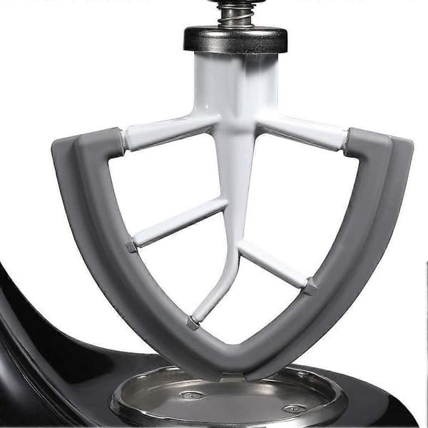 【03】Fleksible silikonepiskerisdele til KitchenAid Tilt-Head Stand Mixer 4.5-5QT KAESI Grey and White