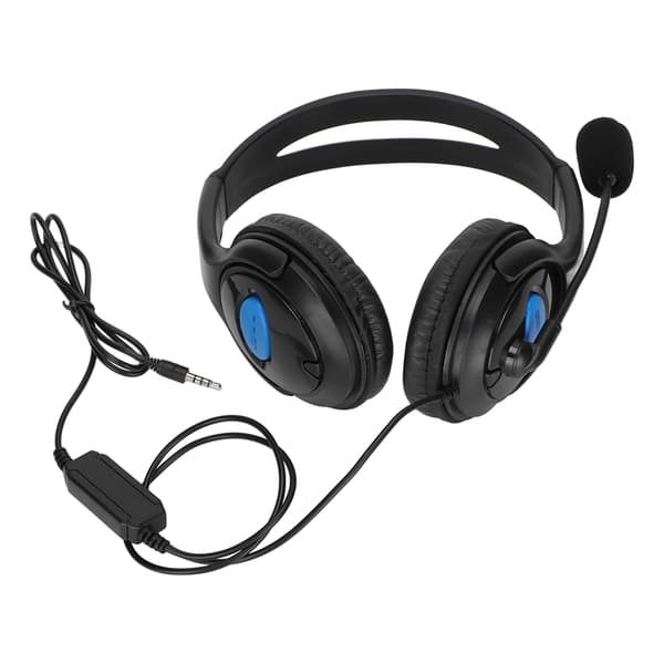 Stereo Gaming Hovedtelefoner Støjreducerende Justerbar Mikrofon Lydløs Gaming Hovedtelefoner med Mikrofon til PC Sort Blå