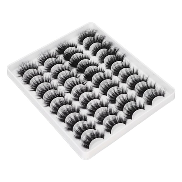 20 Par Blandade 6D Lösögonfransar Tjocka och Fluffiga Hög Imitation Kemisk Fiber Falska Ögonfransar