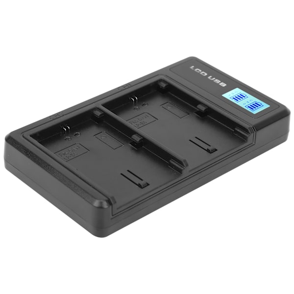 Bærbar kamera batterioplader til LPE6 USB kamera dobbeltoplader med LCD-display