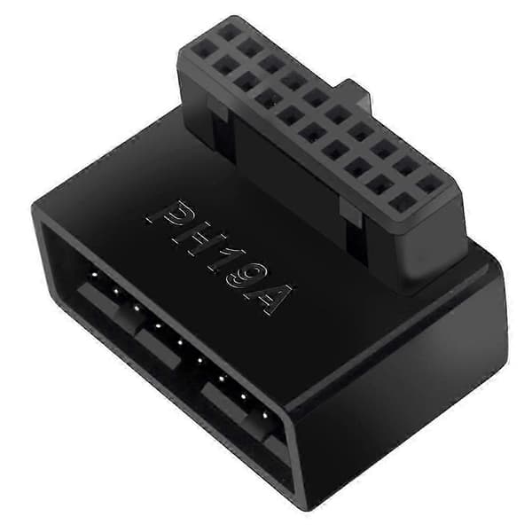 PH19A USB 3.0 Intern Header USB3.0 19/20P Sockel 90 Graders Adapterkonverterare för Moderkort Musta