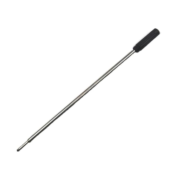 Refill til kuglepen i metal, 115 mm, oliebaserede penneblækreffiller i blå/sort (10-pak) Black