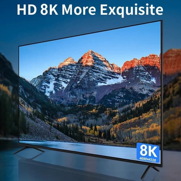 HD 8K 60Hz Bi-Directional Switch 1 ind 2 ud Video Distributør Splitter Dobbelt Skærm -Kompatibel Splitter til Bærbar PC